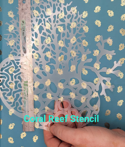 Coral reef staghorn fan brain reusable stencil facepaint bodyart cakecraft