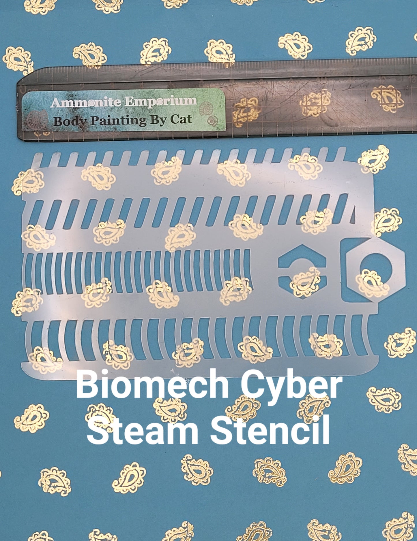 Cyber Mechanoid Cyberpunk tubing Clockwork Steampunk Stencil hex bolt