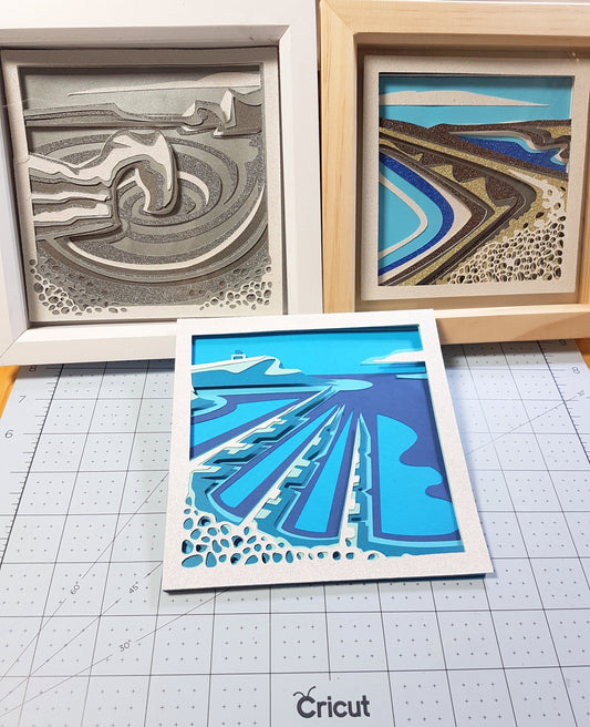KIMMERIDGE BAY Papercut Multi Layer Landscape Art Dorset Landmark