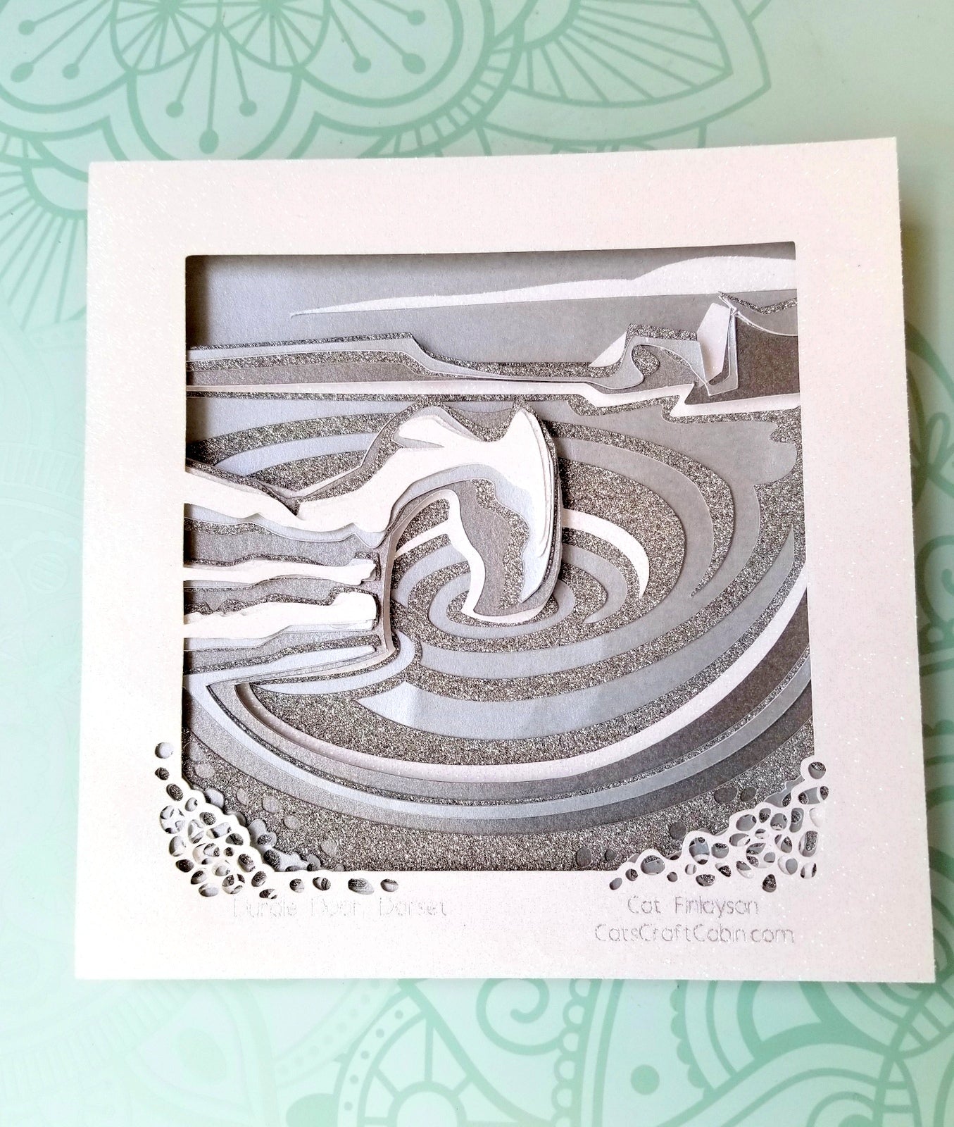 DURDLE DOOR Papercut Multi Layer Landscape Art Dorset Landmark