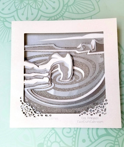 DURDLE DOOR Papercut Multi Layer Landscape Art Dorset Landmark