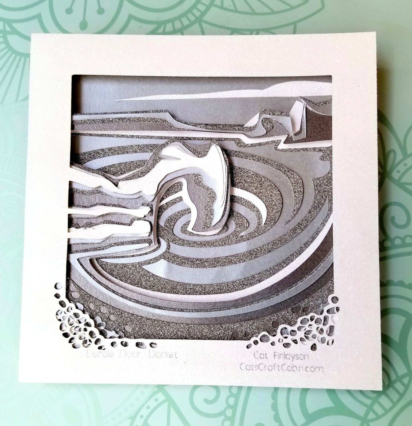 DURDLE DOOR Papercut Multi Layer Landscape Art Dorset Landmark