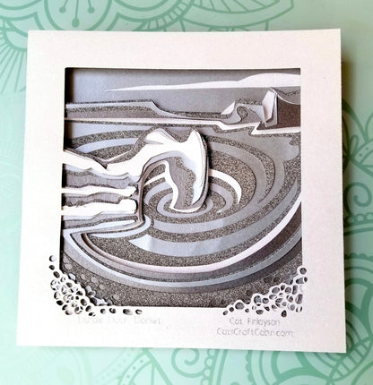 DURDLE DOOR Papercut Multi Layer Landscape Art Dorset Landmark