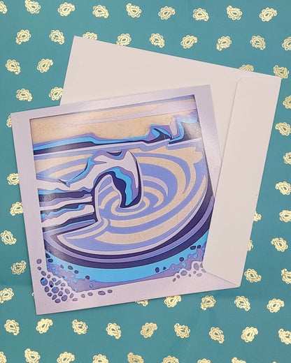 Durdle Door PaperCut Layered Greetings Card