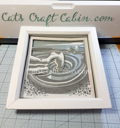 DURDLE DOOR Papercut Multi Layer Landscape Art Dorset Landmark