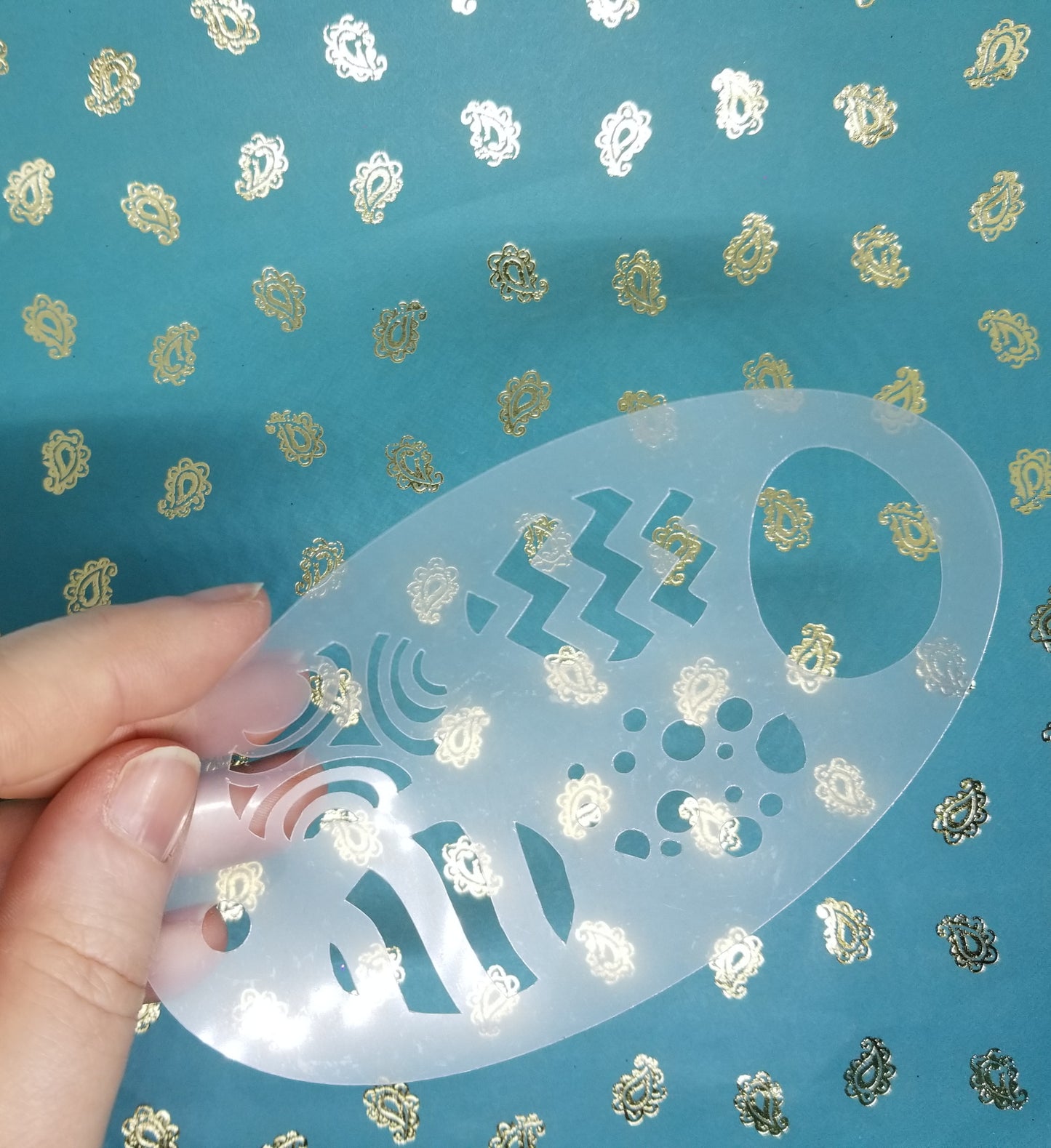 Easter Egg geometric 2 step Stencil face paint bodyart cakecraft