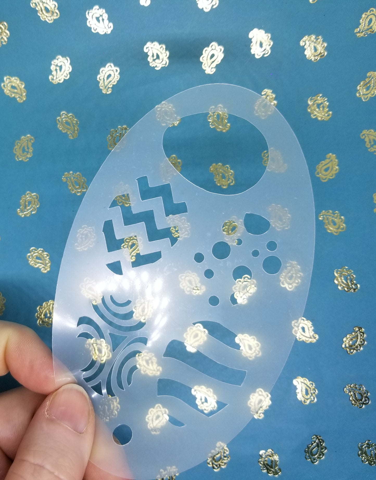 Easter Egg geometric 2 step Stencil face paint bodyart cakecraft