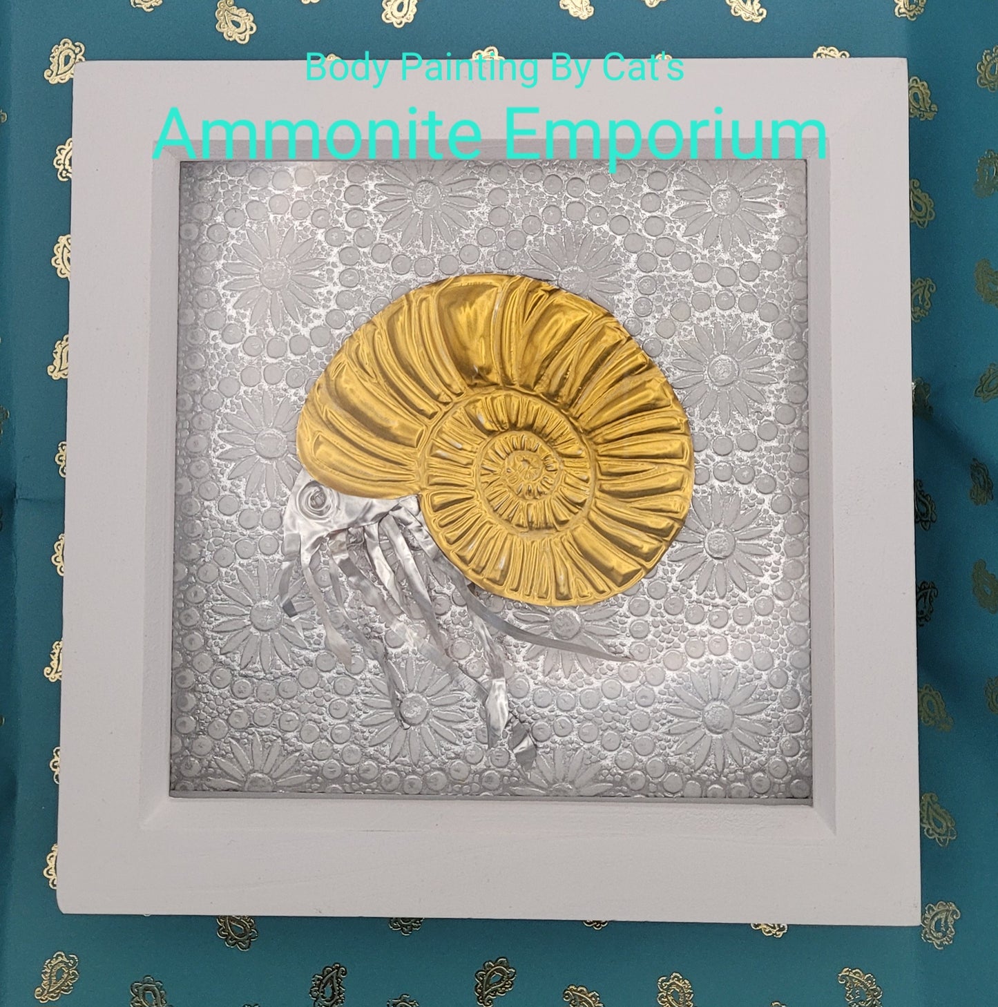 Silver Cephalopod Ammonite (Aluminium Fossil Art)