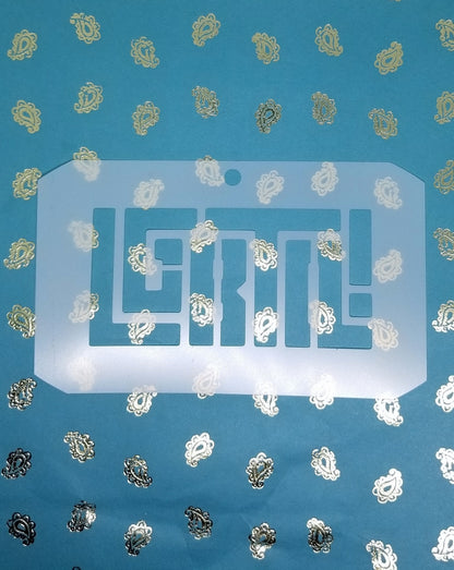 Pride LGBTQ Logo Stencil Reusable face body art sugar craft