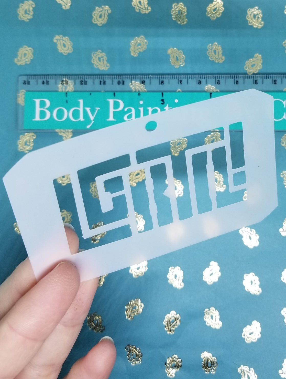 Pride LGBTQ Logo Stencil Reusable face body art sugar craft