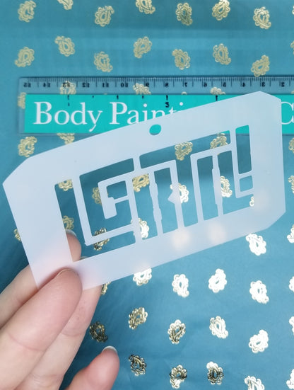 Pride LGBTQ Logo Stencil Reusable face body art sugar craft