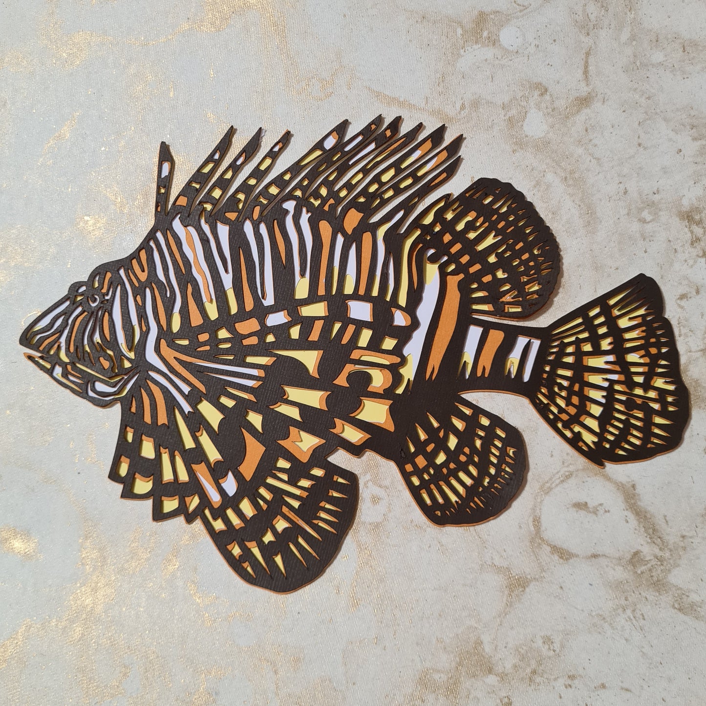 LIONFISH species realistic detailed reusable stencil facepaint bodyart cakecraft