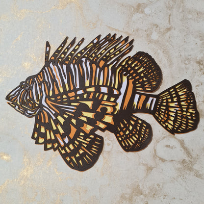 LIONFISH species realistic detailed reusable stencil facepaint bodyart cakecraft