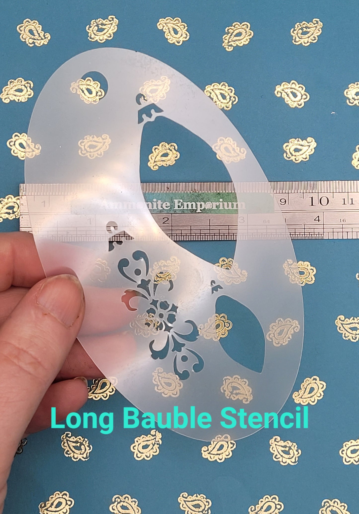 3 long Baubles Christmas Stencil decor facepaint airbrush bodyart