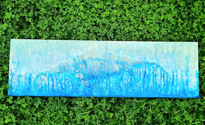 ICTHYOSAUR Faux Fossil Plaster Marine Reptile Fossil Art