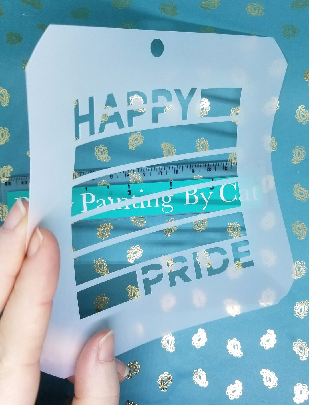 LGBTQO  HAPPY PRIDE Love FLAG Stencil Valentine face body art