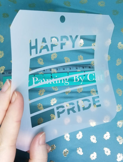 LGBTQO  HAPPY PRIDE Love FLAG Stencil Valentine face body art