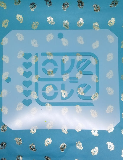 LOVE IS LOVE RETRO neon square Pride LGBTQ Stencil Reusable