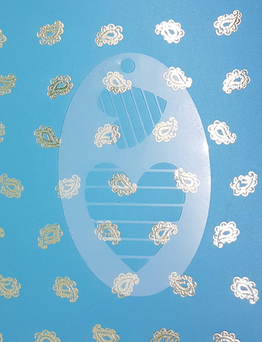 2 stripe heart shaped Pride LGBTQ Stencil print pattern face paint body