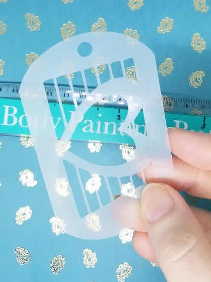 PRIDE FLAG w heart STENCIL Rainbow  body art sugar craft