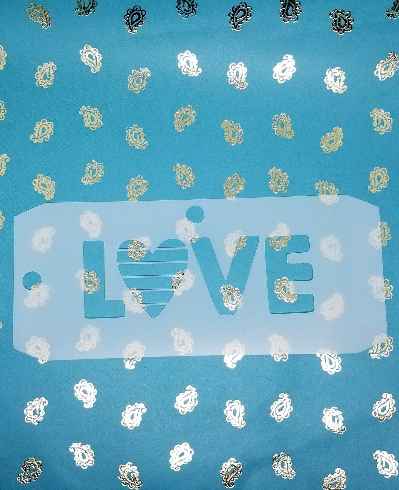 LOVE w heart PRIDE flag LGBTO Stencil print face paint body art