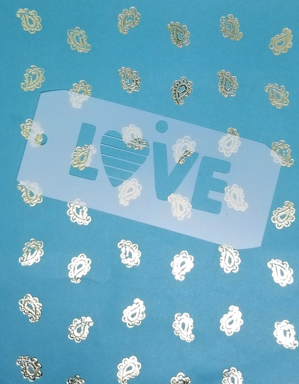 LOVE w heart PRIDE flag LGBTO Stencil print face paint body art