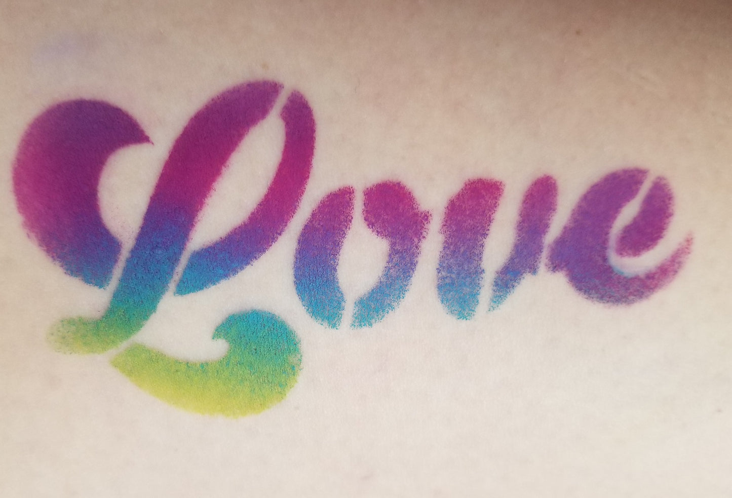 Groovy Pride LGBTO Love Stencil Reusable face paint body art sugar craft