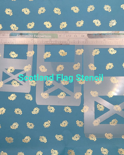 Scottish Rectangle FLAG stencil facepaint bodyart decor airbrush