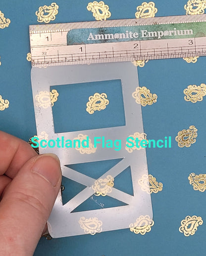 Scottish Rectangle FLAG stencil facepaint bodyart decor airbrush