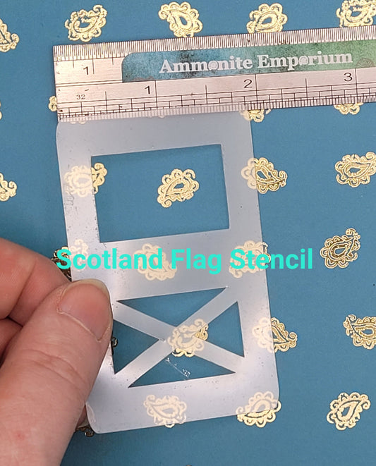 Scottish Rectangle FLAG stencil facepaint bodyart decor airbrush