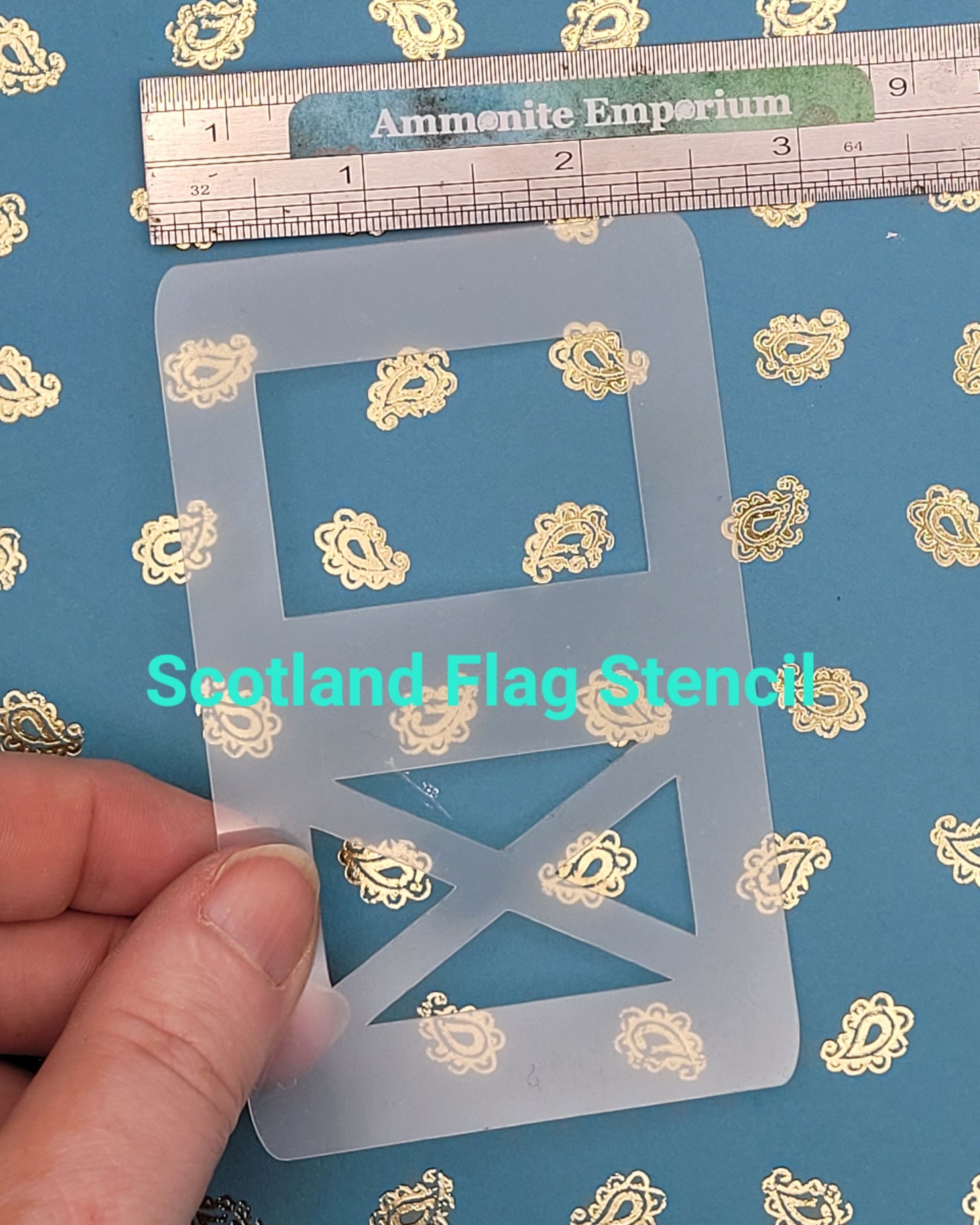 Scottish Rectangle FLAG stencil facepaint bodyart decor airbrush