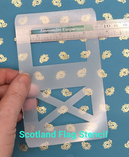 Scottish Rectangle FLAG stencil facepaint bodyart decor airbrush