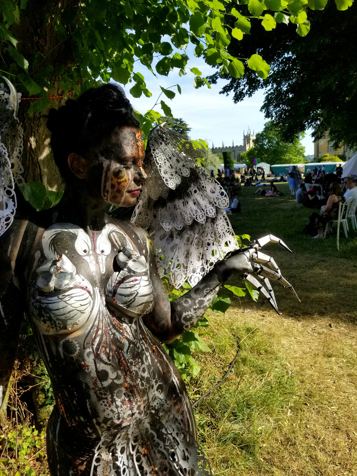 Steampunk mechanical moroccan tile Stencil cog clock