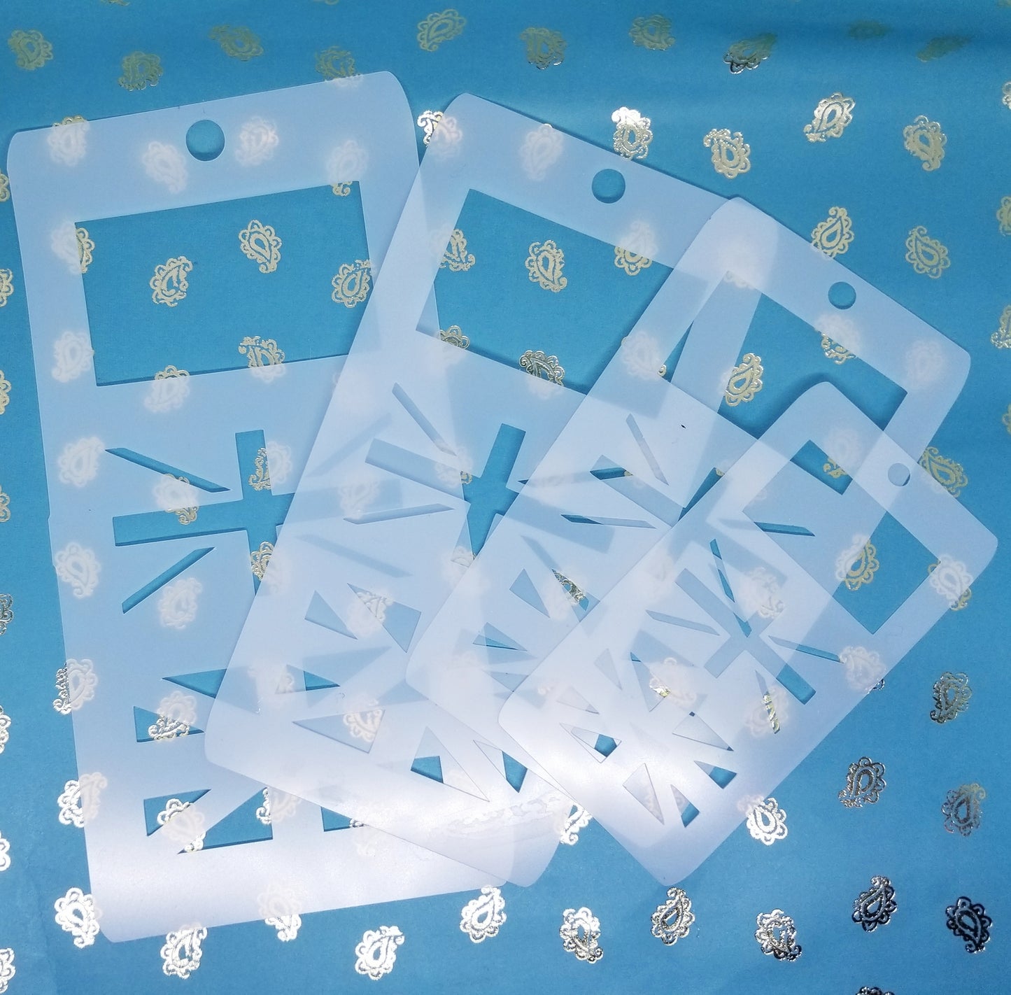 Union Jack RECTANGLE Jubilee Sports flag stencil facepaint bodyart cake