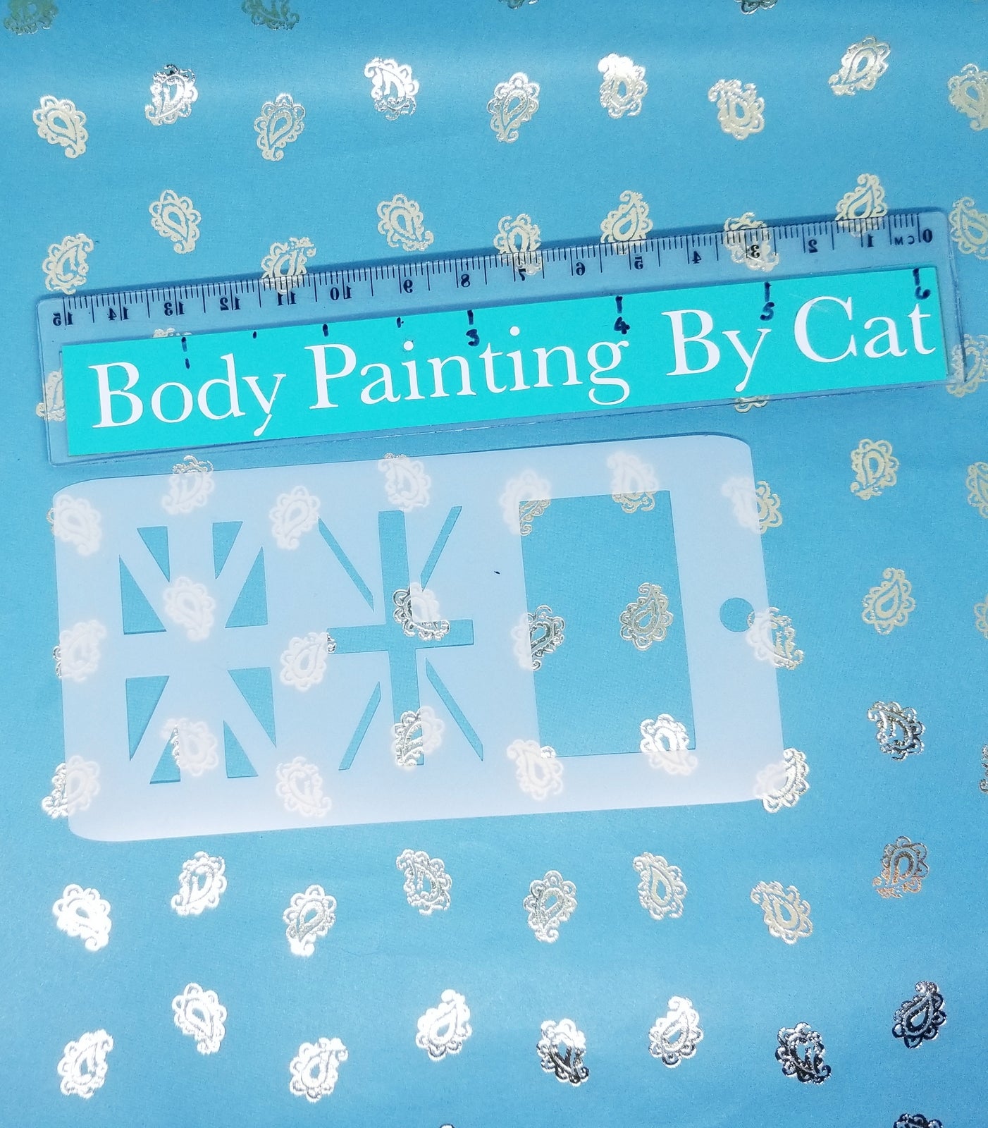 Union Jack RECTANGLE Jubilee Sports flag stencil facepaint bodyart cake