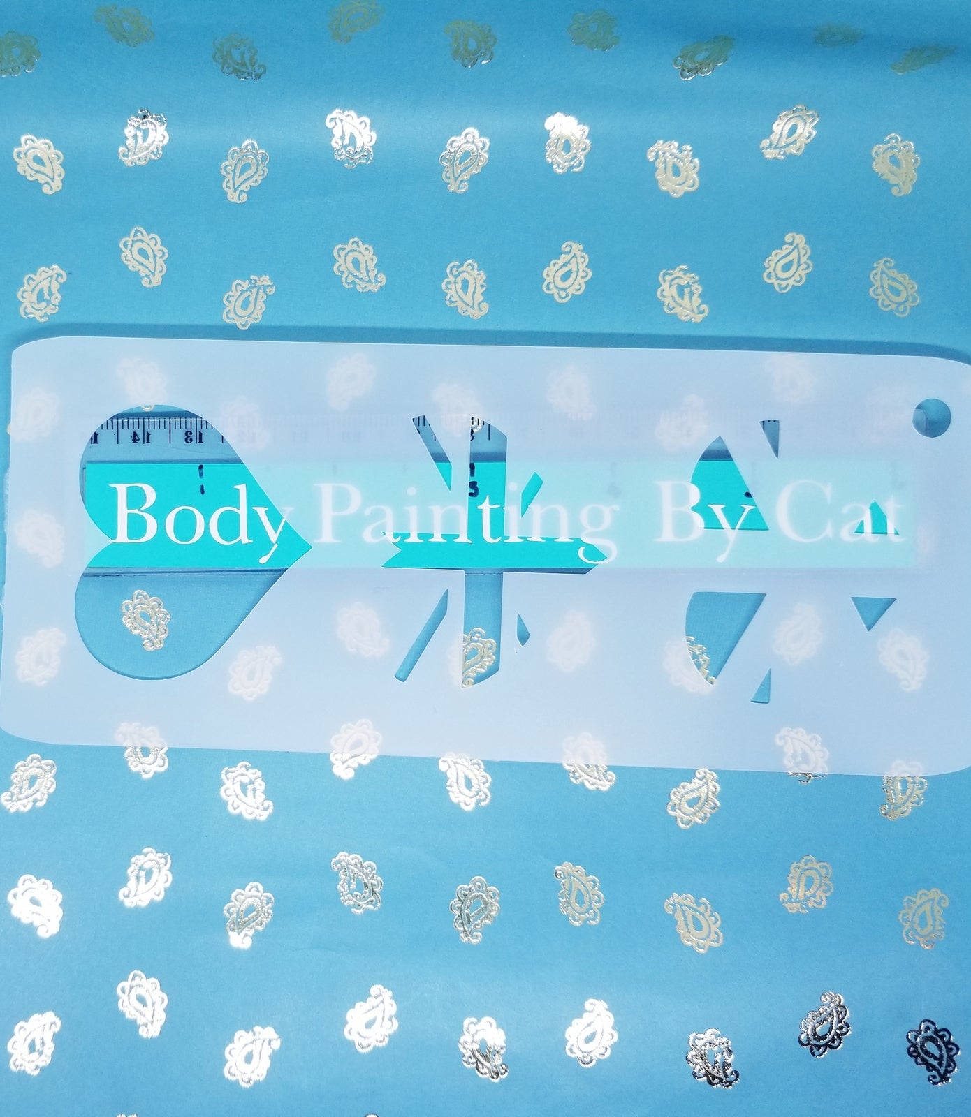 HEART GB FLAG Union Jack stencil facepaint bodyart decor airbrush