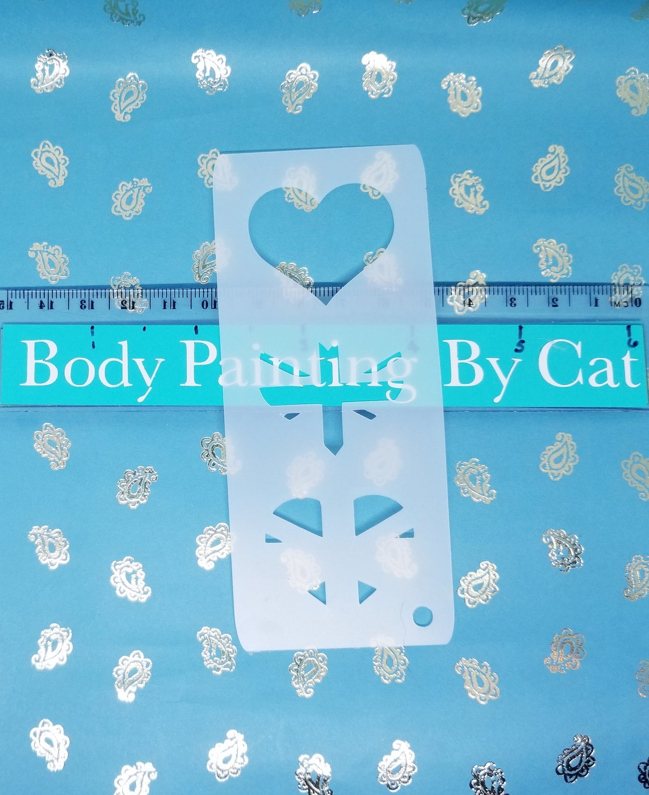 HEART GB FLAG Union Jack stencil facepaint bodyart decor airbrush