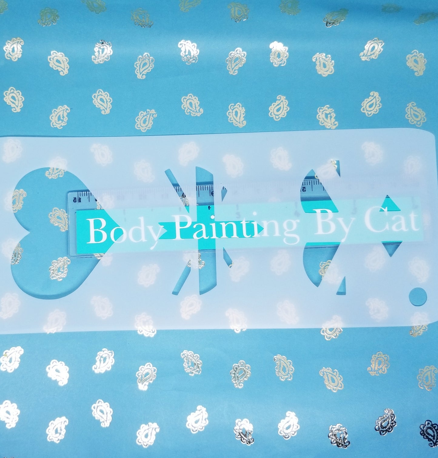 HEART GB FLAG Union Jack stencil facepaint bodyart decor airbrush