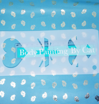 HEART GB FLAG Union Jack stencil facepaint bodyart decor airbrush