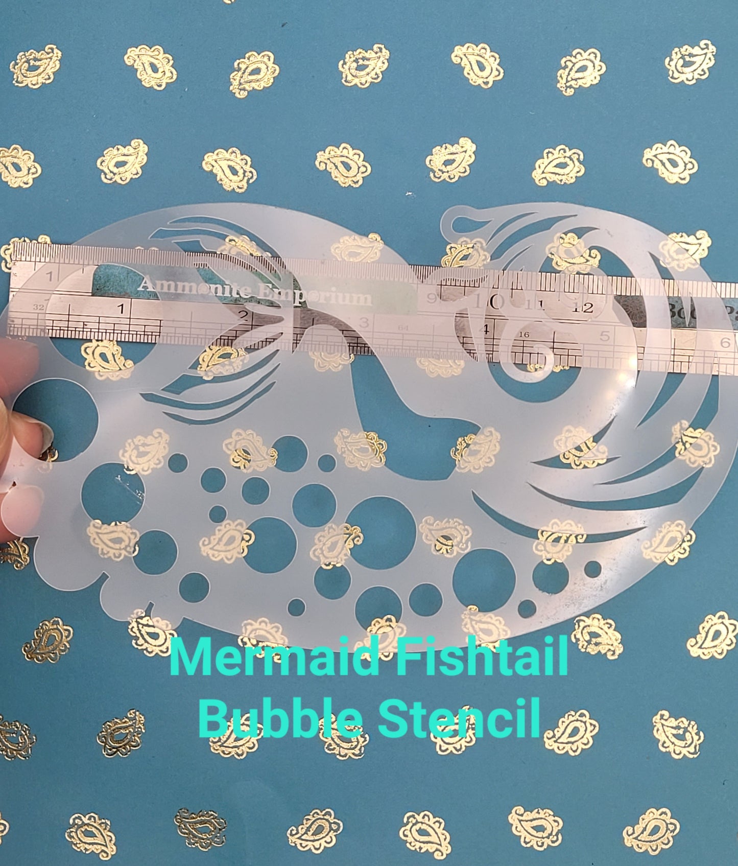 Bubble Mermaid tail wave costume fancy dress halloween reusable stencil facepaint