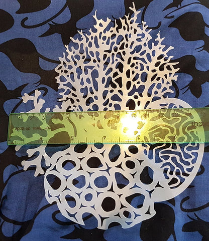 Coral reef staghorn fan brain reusable stencil facepaint bodyart cakecraft