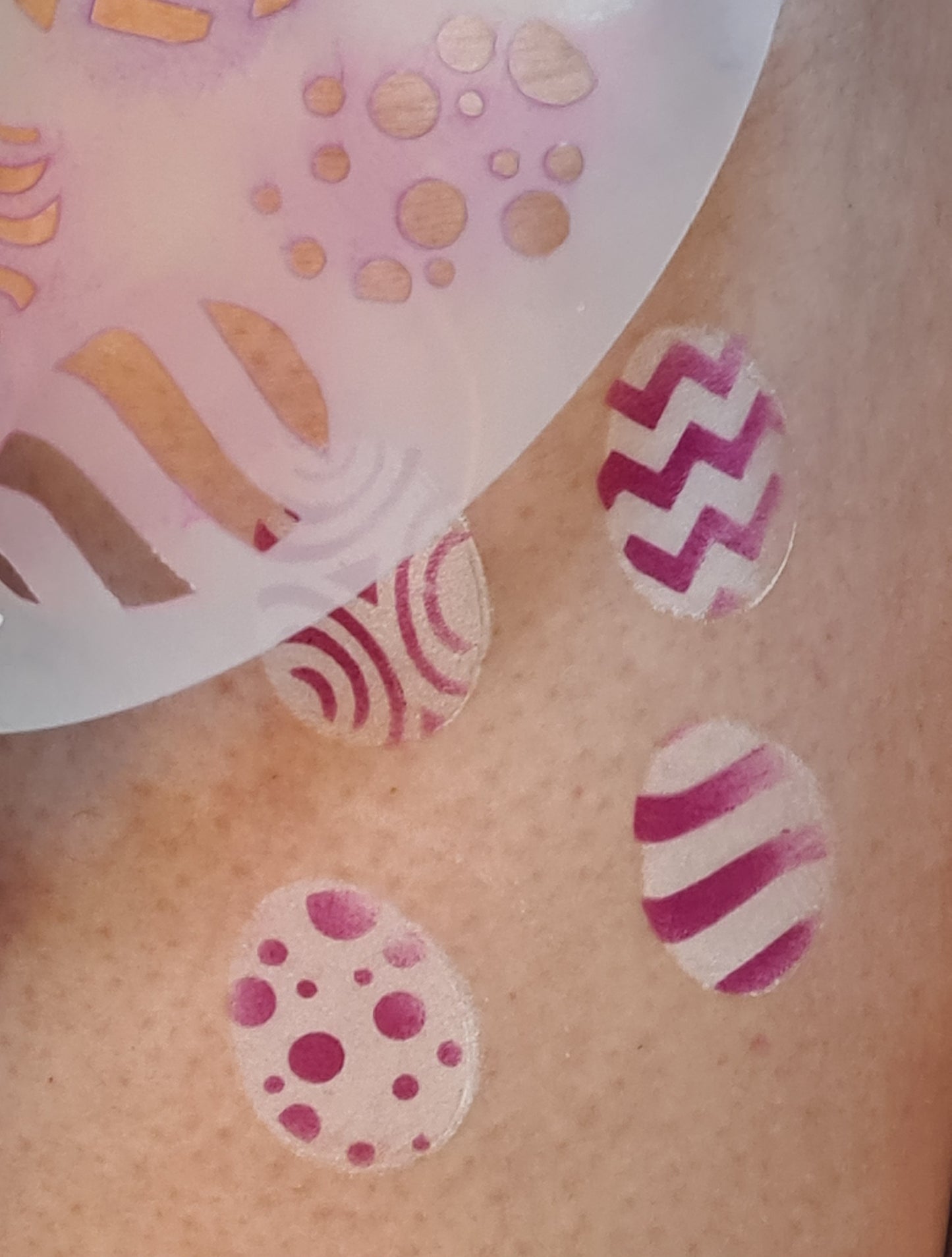 Easter Egg geometric 2 step Stencil face paint bodyart cakecraft