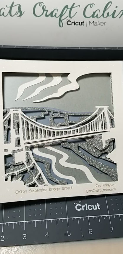 Clifton Suspension Bridge, Bristol Papercut Multi Layer Landscape Art Landmark