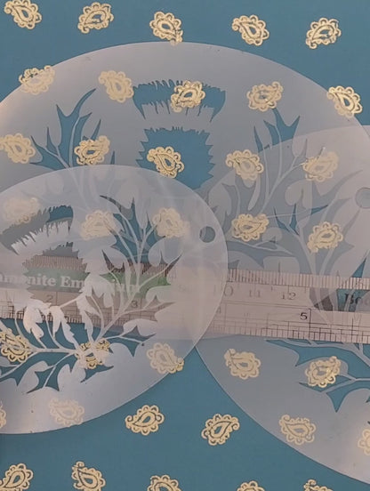 Scottish Saltire Thistle Stencil decor facepaint airbrush bodyart