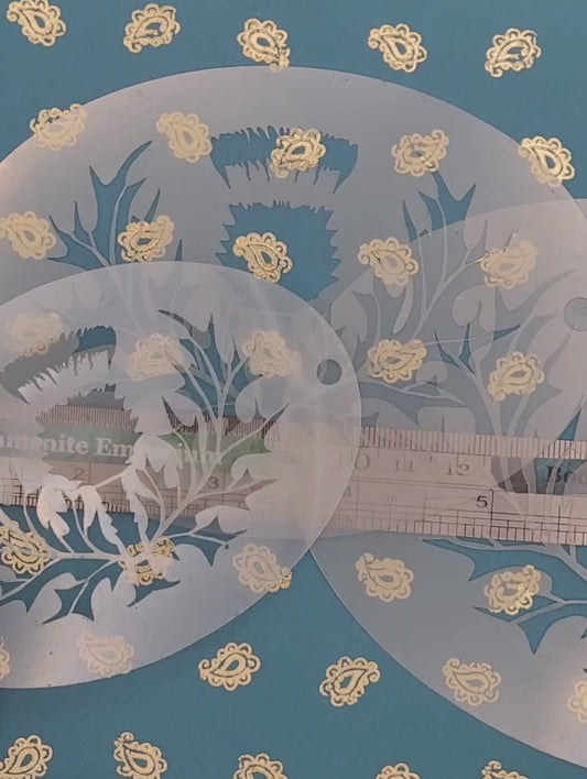 Scottish Saltire Thistle Stencil decor facepaint airbrush bodyart