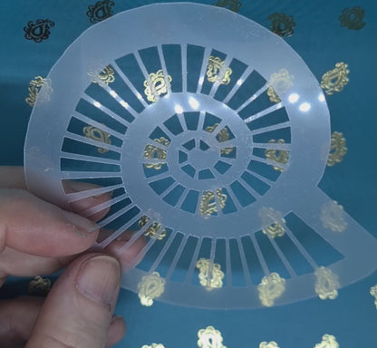 Angular Fossil Ammonite snail spiral jurassic Stencil deathbed assemblage