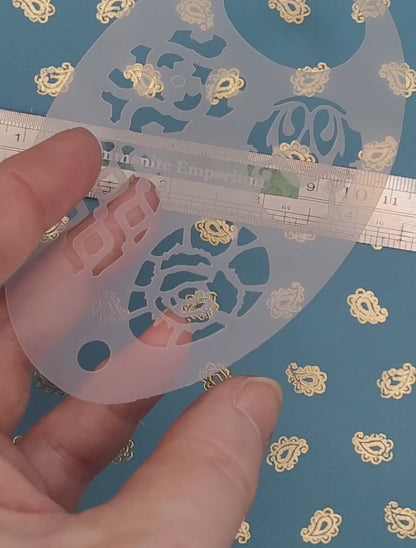 Easter Egg floral faberge 2 step Stencil face paint bodyart cakecraft