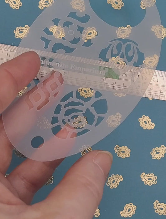 Easter Egg floral faberge 2 step Stencil face paint bodyart cakecraft