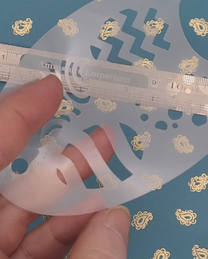 Easter Egg geometric 2 step Stencil face paint bodyart cakecraft