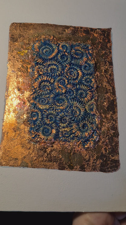 Rectangular Ammonite Assemblages (Metallic Foil 3d Art) Decor Art